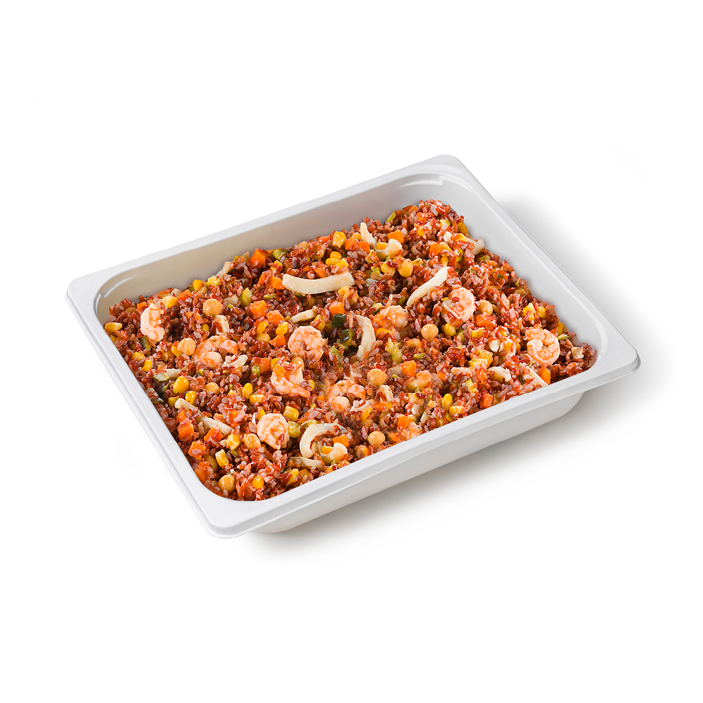 Insalata di riso rosso con seppie e mazzancolle 1,5 Kg
