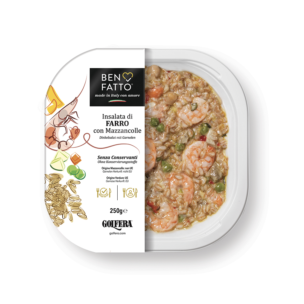 Insalata di farro con mazzancolle 250g