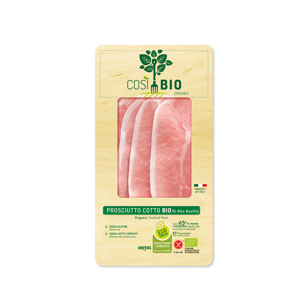 Prosciutto cotto Bracerì affettato Così Bio 80g