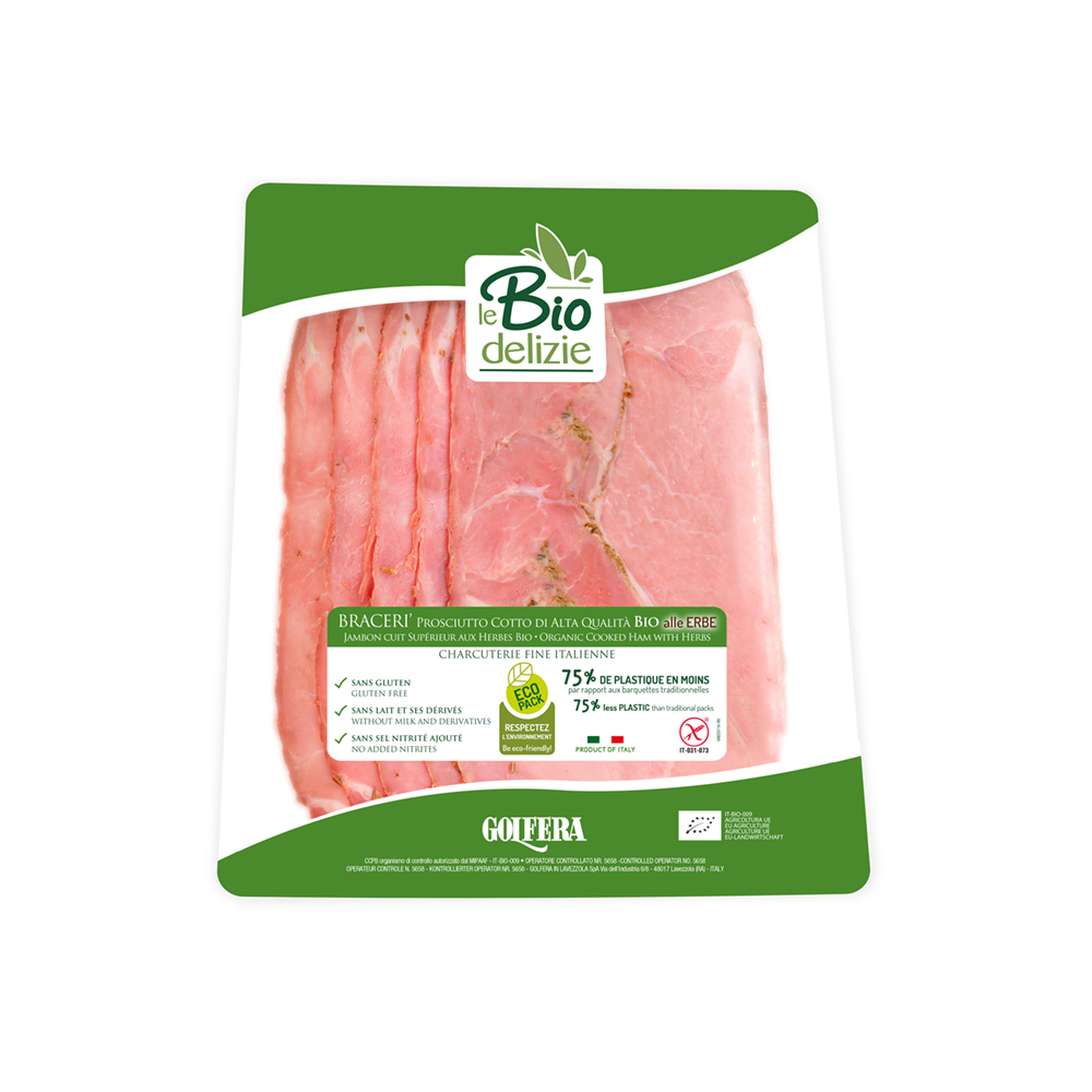 Prosciutto Cotto Bracerì affettato BIO 100 gr