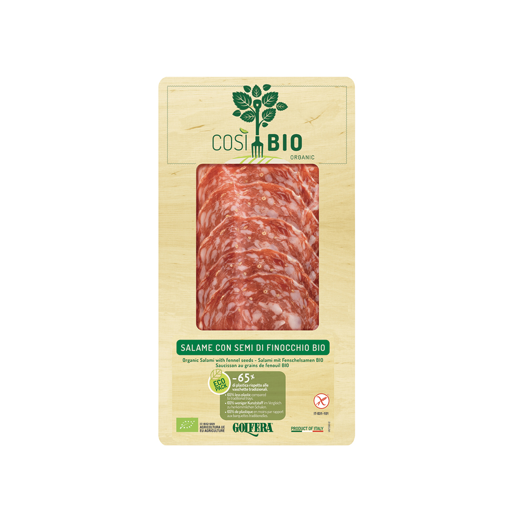 Salame con semi di finocchio affettato Così Bio 80 gr