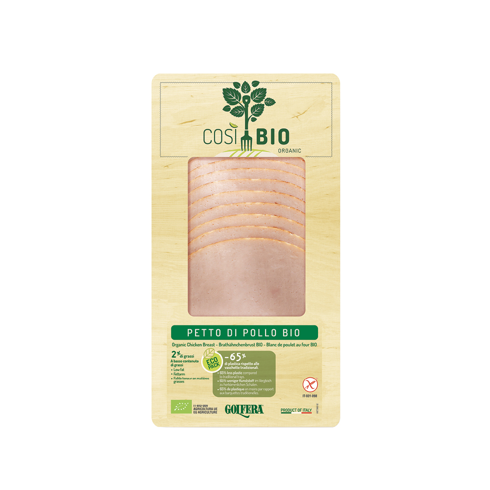 Petto di pollo al forno affettato Così Bio 80g