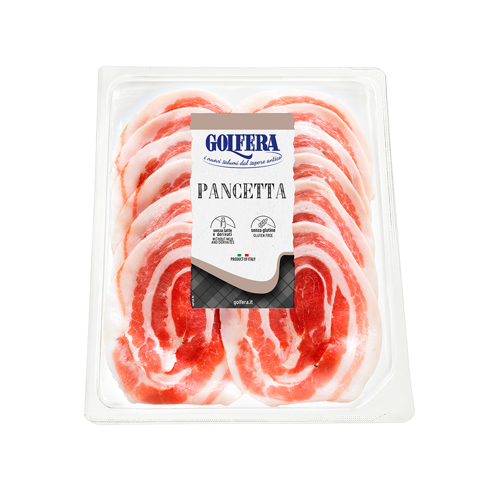 Pancetta arrotolata affettata 80g