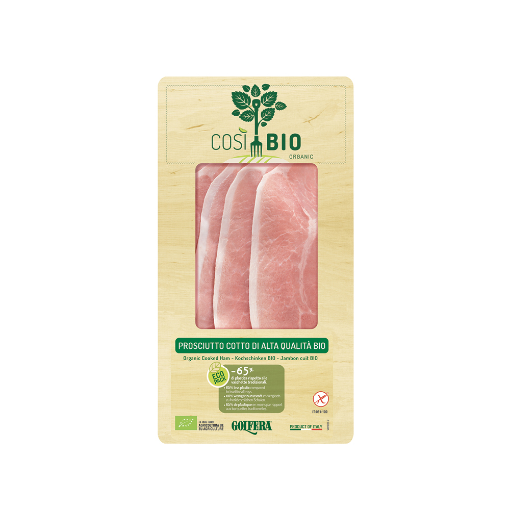 Prosciutto cotto affettato Così Bio 80 gr