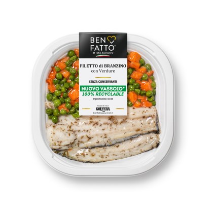 Sea bass fillet with vegetables 200 gr