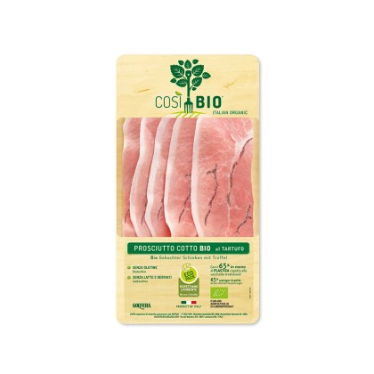 Prosciutto cotto al tartufo affettato Così Bio 80g