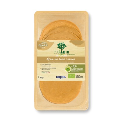 Affettato vegetalegano, ceci, limone e curcuma Così Bio 80g