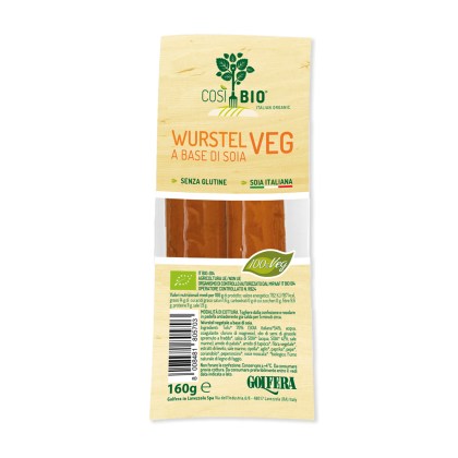 Wurstel vegetale a base di soia Così Bio 80g
